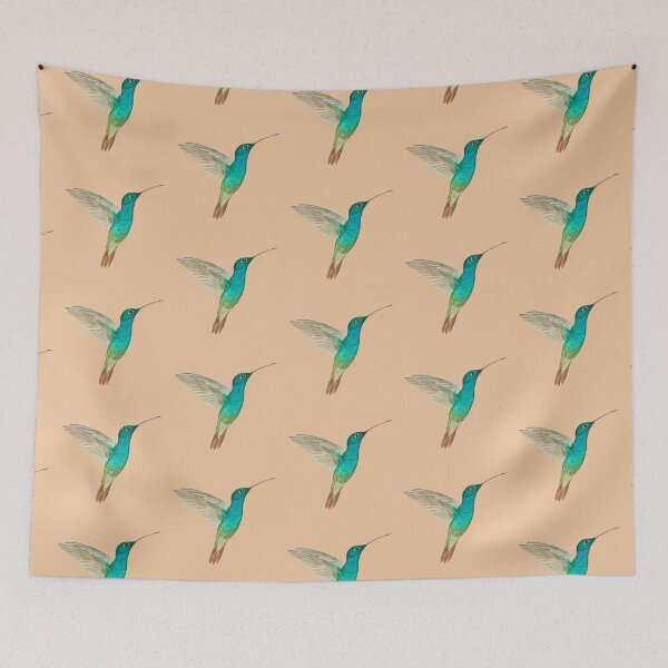 Item preview, Rufous-tailed Hummingbird on a Desert Sand Background designed and sold by Christiane Dobbins.