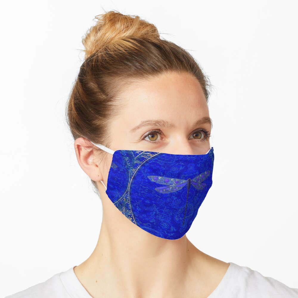 Victorian Dragonfly in Blue Mask