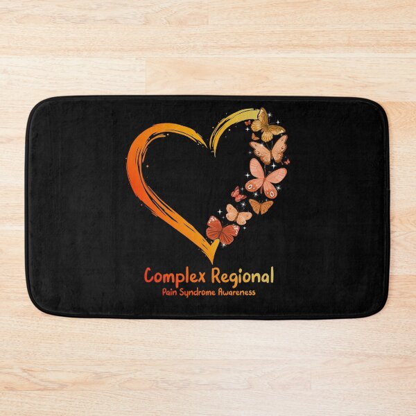 Item preview, Complex Regional Pain Syndrome Awareness Orange Ribbon Butterflies Heart Support RSD Warrior Gift designed and sold by Sifoustore.