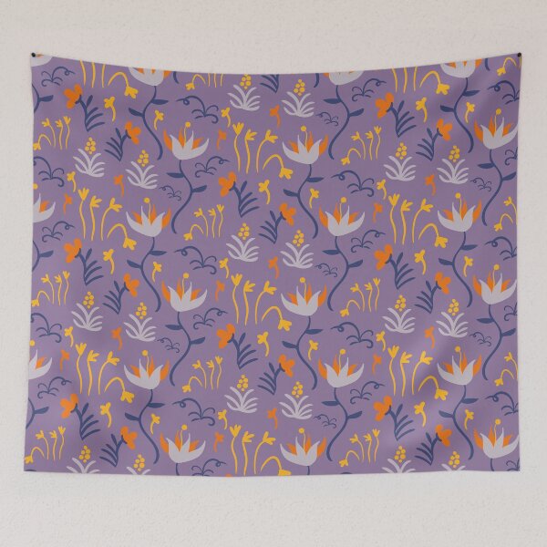 Item preview, colorful garden pattern designed and sold by rysunki-malunki.