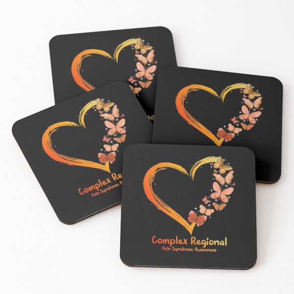 Item preview, Complex Regional Pain Syndrome Awareness Orange Ribbon Butterflies Heart Support RSD Warrior Gift designed and sold by Sifoustore.
