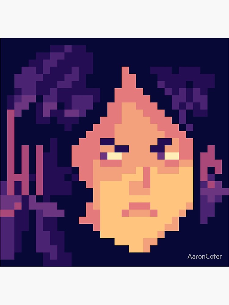 32x32 pixel art of anime billie eilish