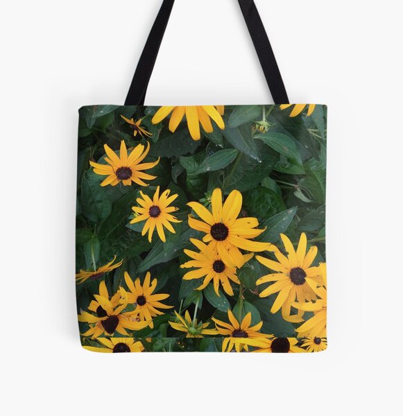 Yellow Daisy Bunch Floral Photo Design All Over Print Tote Bag