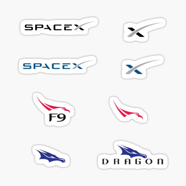 lot de logo spaceX stickers Sticker