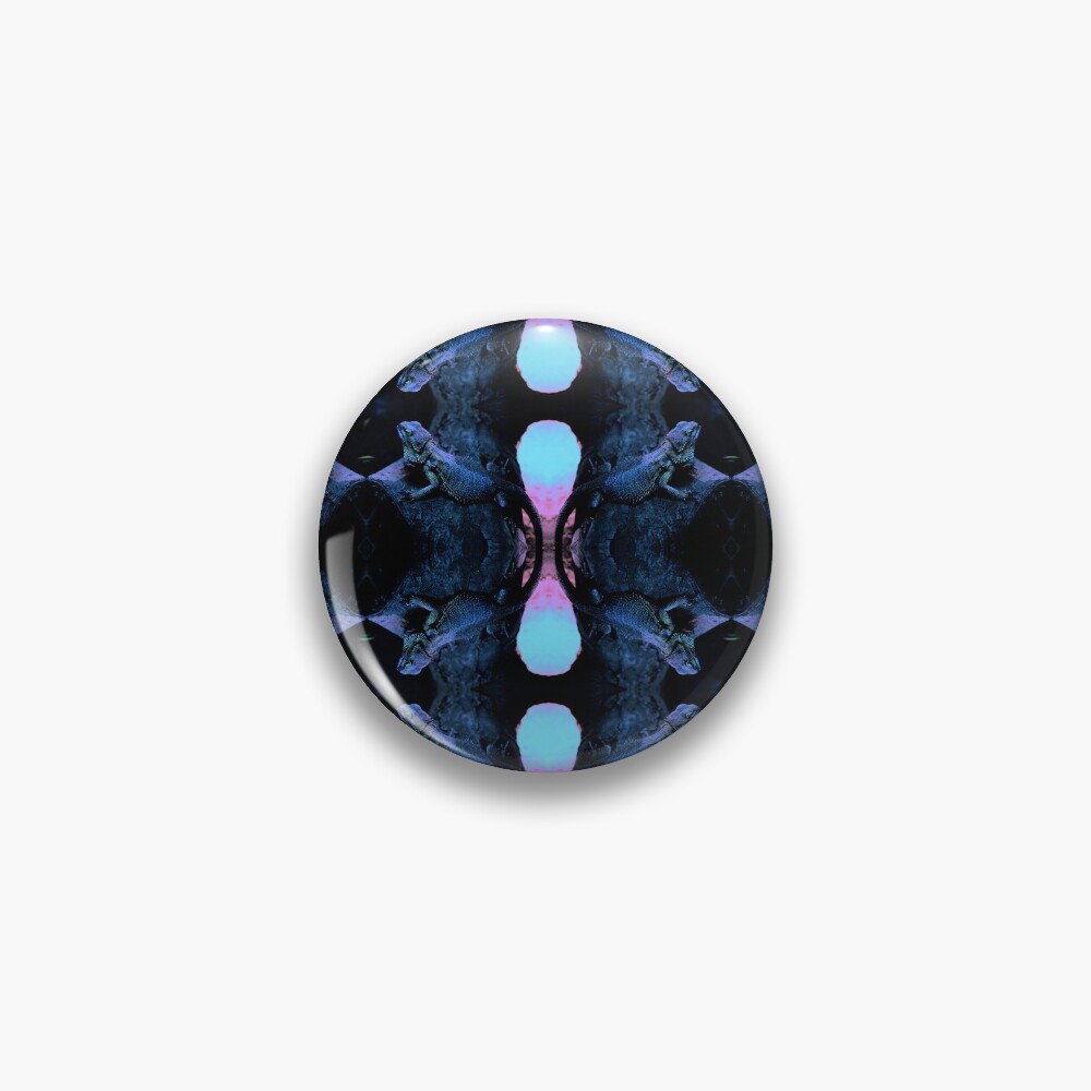 Psychedelic Bearded Dragon Pattern Pin