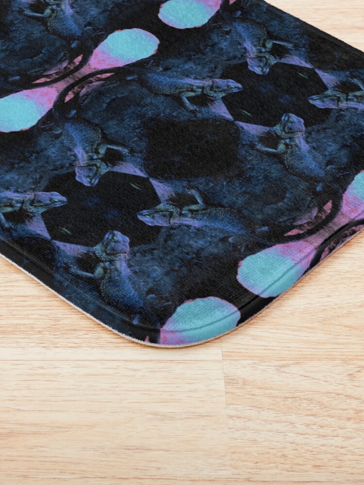 Alternate view of Psychedelic Bearded Dragon Pattern Bath Mat
