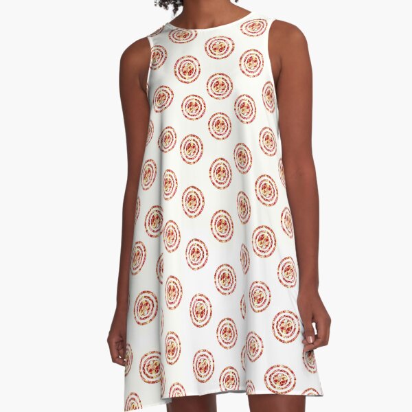 Shattering Glass Yellow Fire A-Line Dress