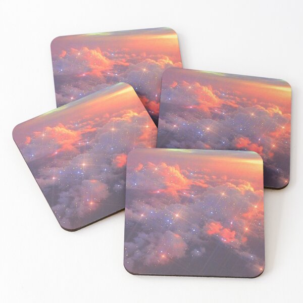 Item preview, Aesthetically pleasing sparkly cotton candy clouds sunset sky  designed and sold by samararibas.