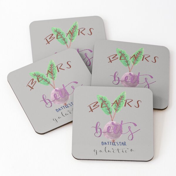 Bears, beets, Battlestar Galactica Coasters (Set of 4)