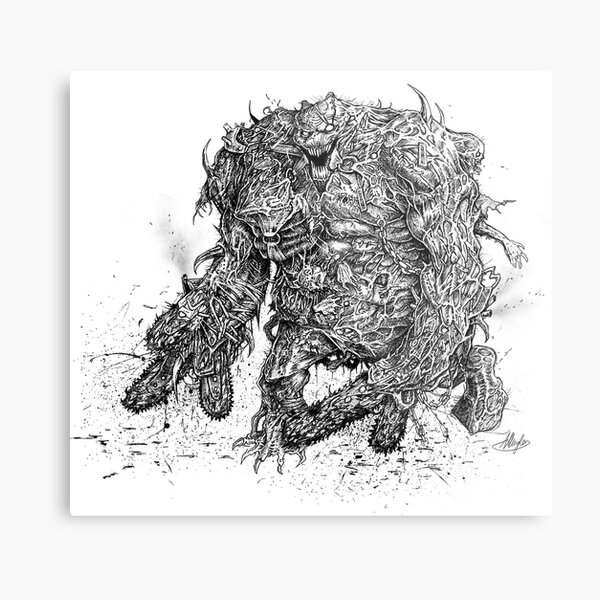 CHAINSAW CHARLIE Metal Print