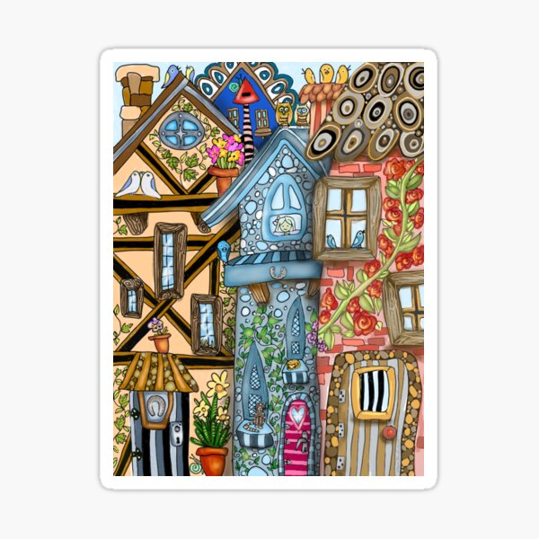 Village Houses Sticker