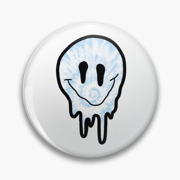 Item preview, blue tye dye drippy smiley face  designed and sold by zarapatel.