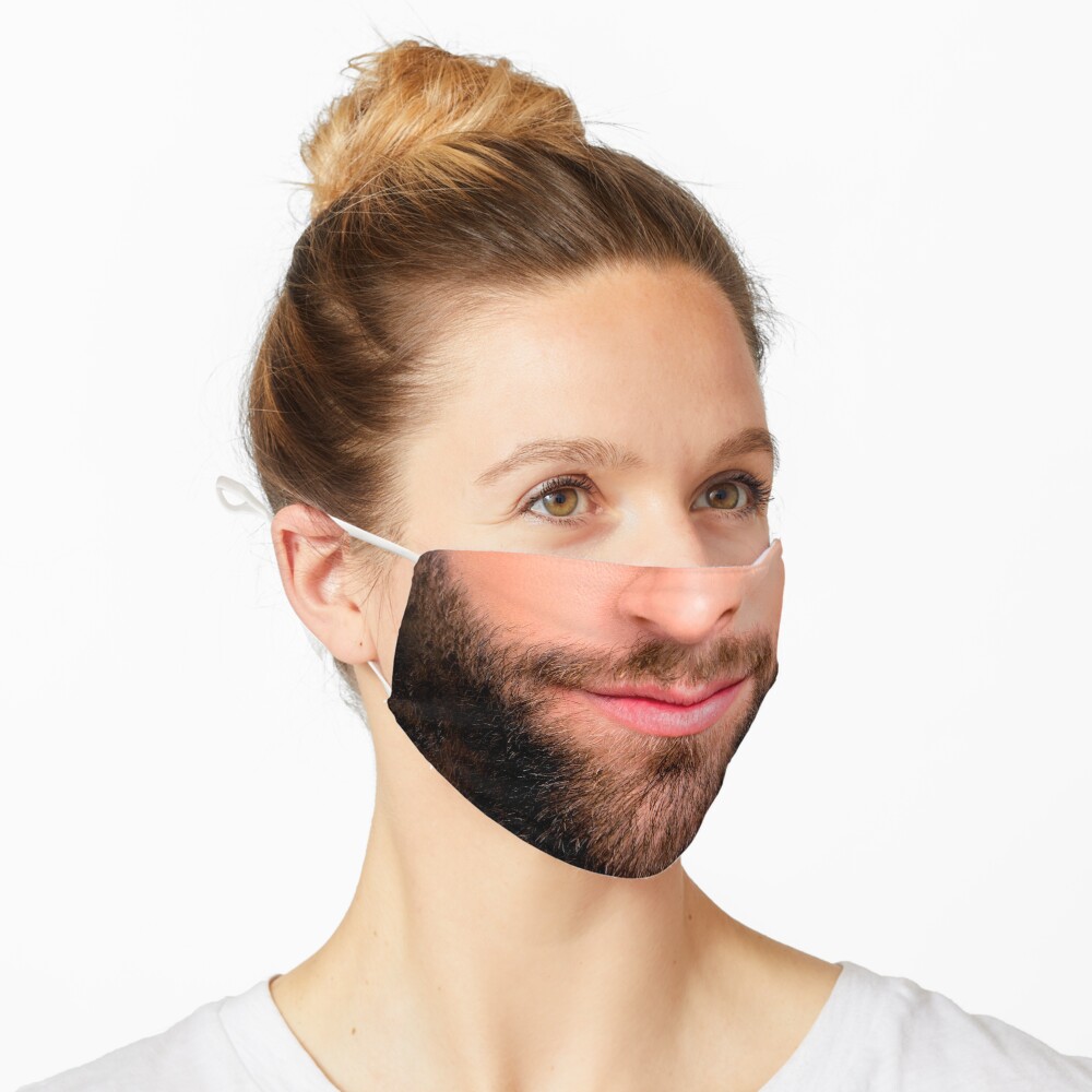 Handsome beard man mask (realistic face) Mask