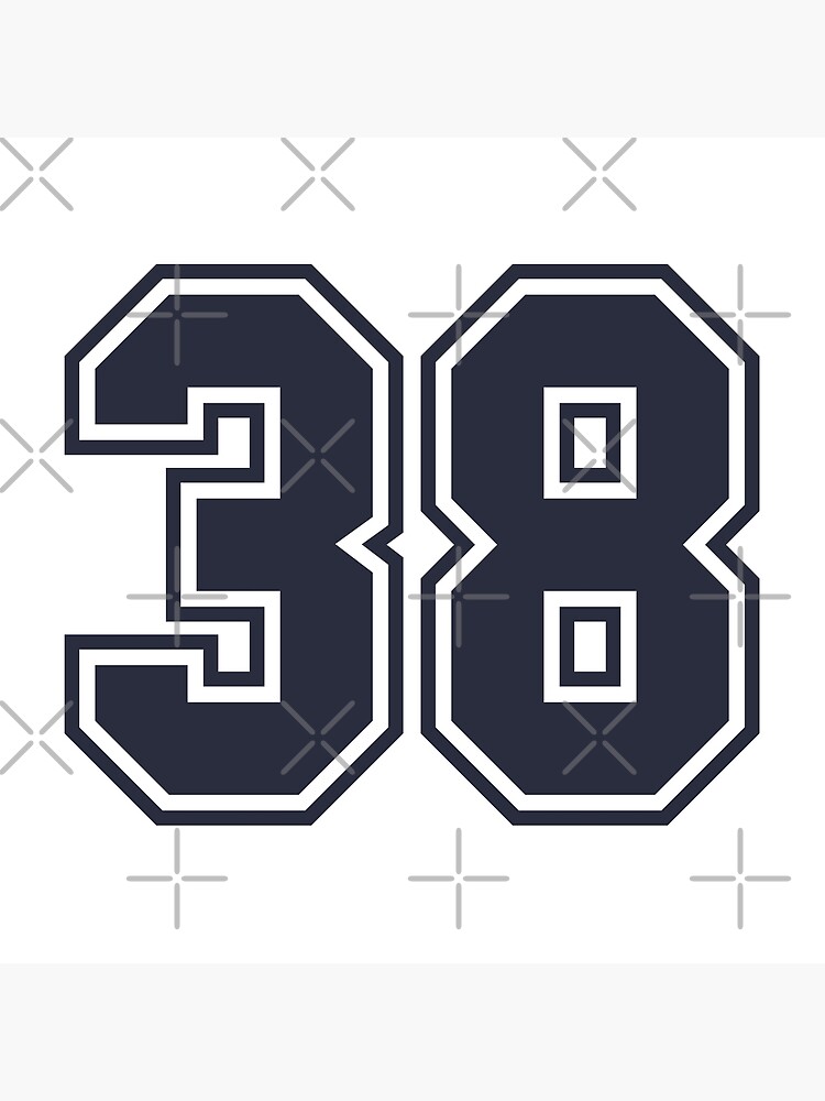 38 Sports Number Thirty-Eight | Greeting Card