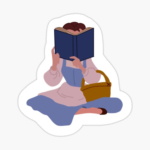 Belle Reading Sticker