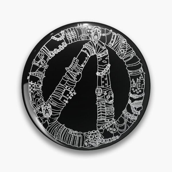 Item preview, Borderlands Psycho Vault Symbol White Outlines designed and sold by HighFives555.