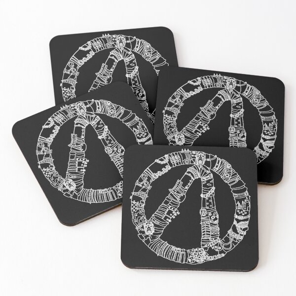 Item preview, Borderlands Psycho Vault Symbol White Outlines designed and sold by HighFives555.