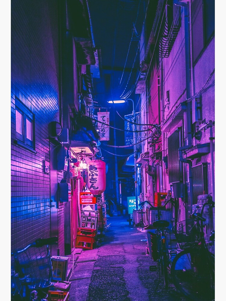 The Neon Alleyway Ghost Art Board Print By Himanshishah Redbubble