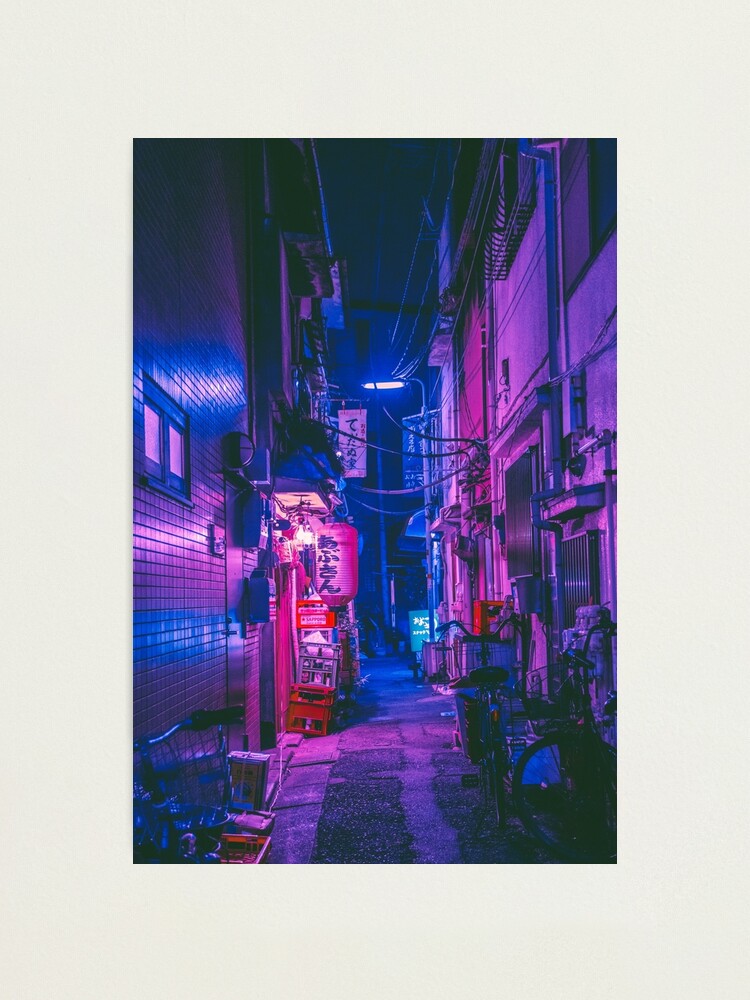The Neon Alleyway Ghost Photographic Print By Himanshishah Redbubble