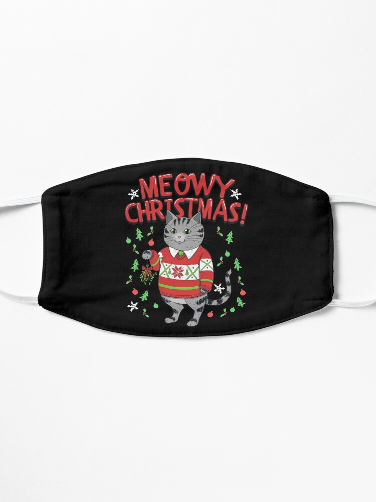 Alternate view of Meowy Christmas Cat | Vintage Kitty Mask