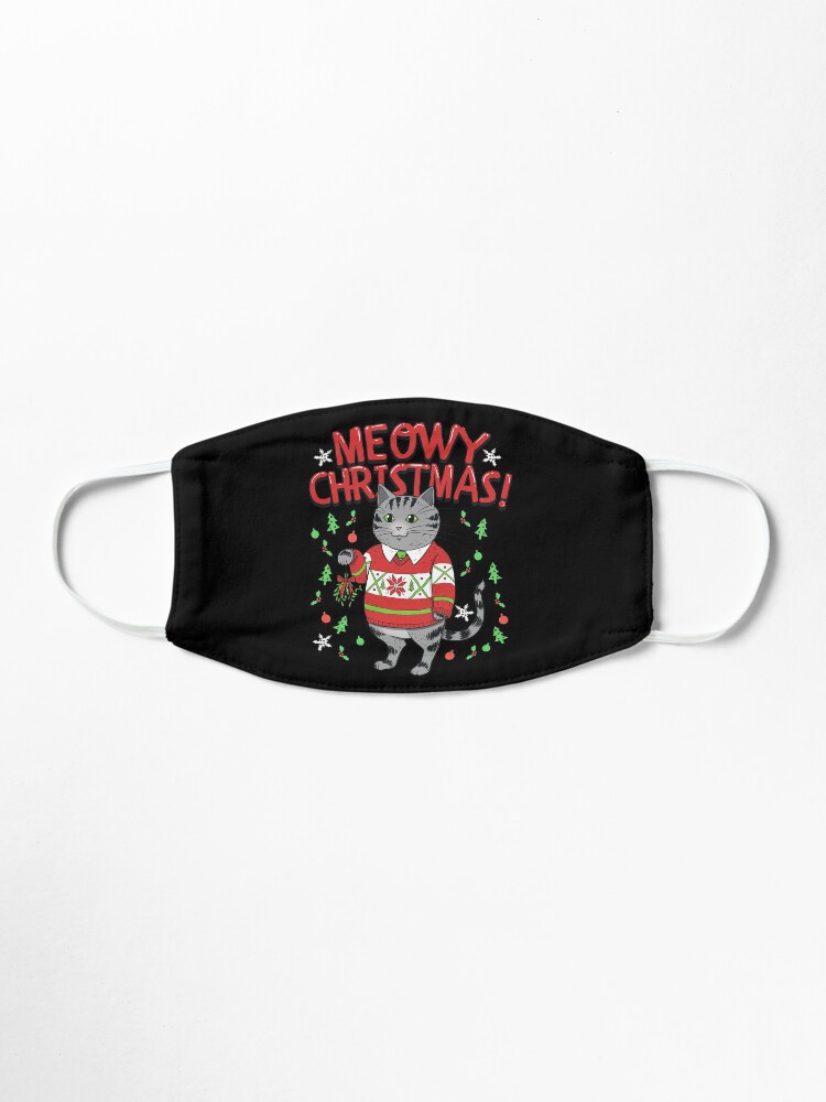 Alternate view of Meowy Christmas Cat | Vintage Kitty Mask