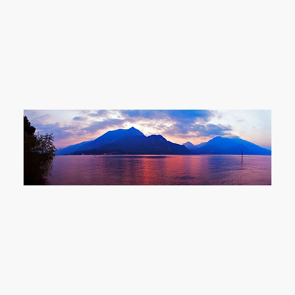 Evening Falls On Lake Como Photographic Print