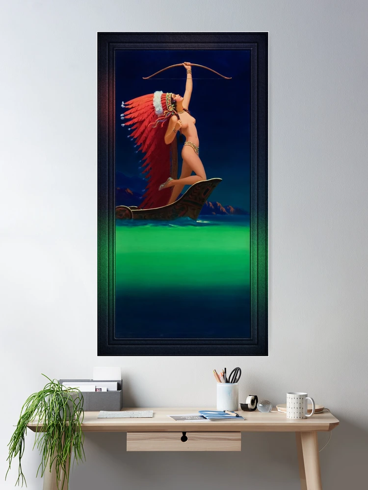 Flaming Arrow by Edward Mason Eggleston Vintage Old Masters Art Deco Reproduction Wall Decor Poster Art Print