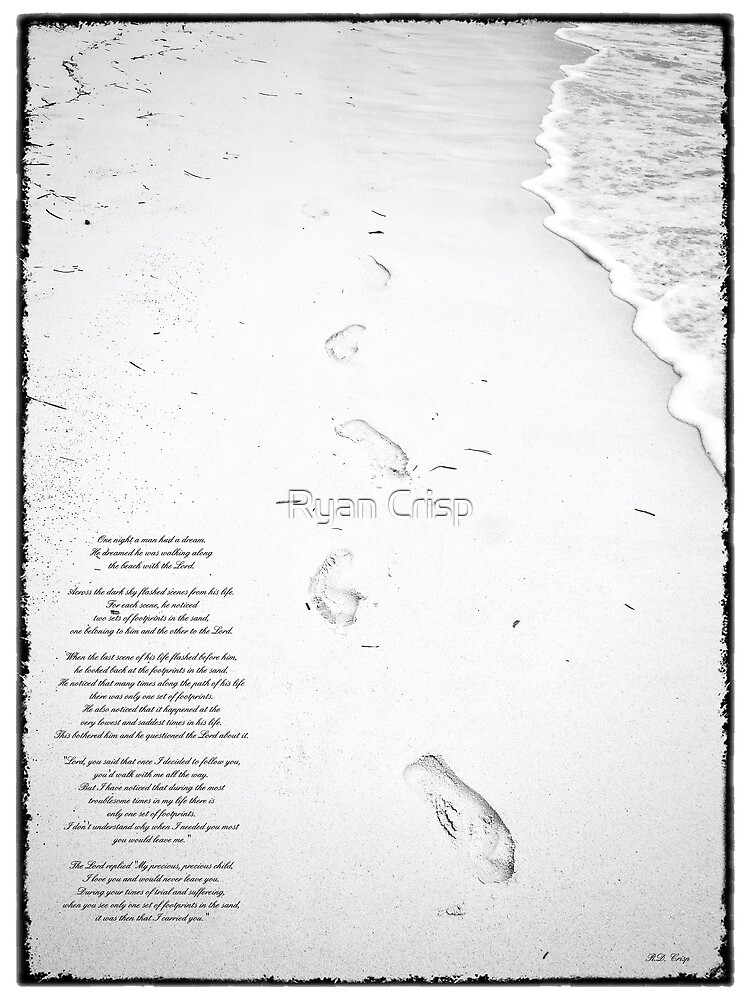 "Footprints in the Sand" by Ryan Davison Crisp Redbubble