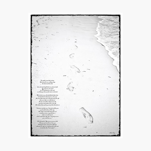 Footprints in the Sand Photographic Print