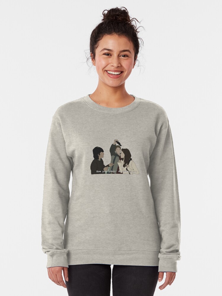 Alternate view of How you likin da rain girl Pullover Sweatshirt