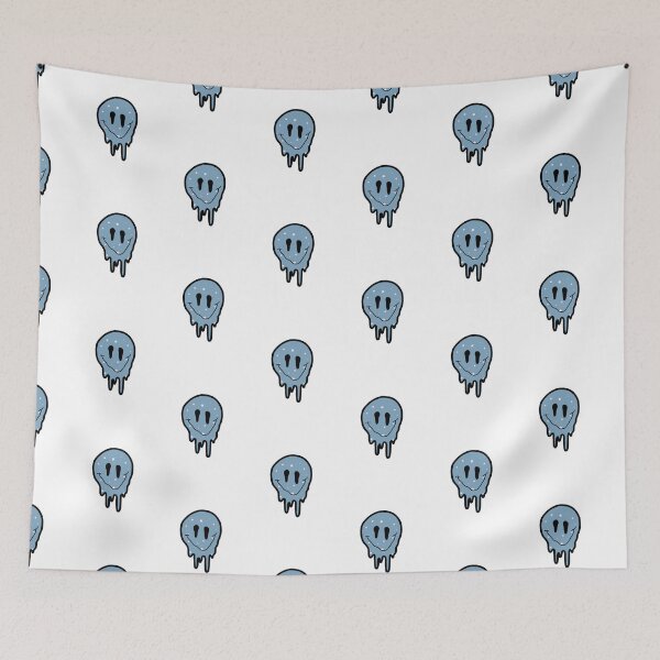 Item preview, pastel blue star drippy smiley face  designed and sold by zarapatel.