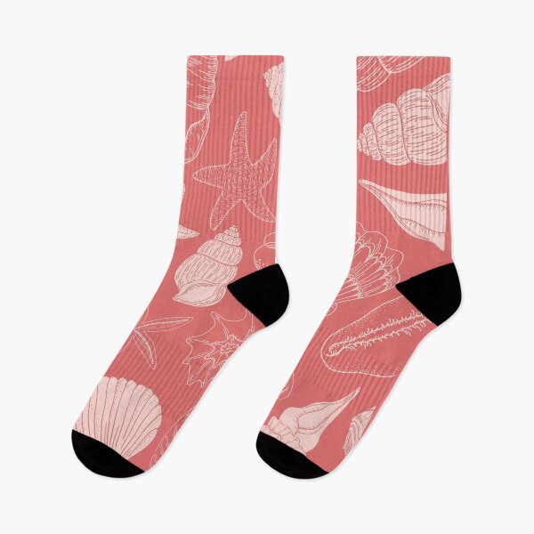 Item preview, Warm Pink Sea Shells and Starfish Pattern designed and sold by gimmesometees.