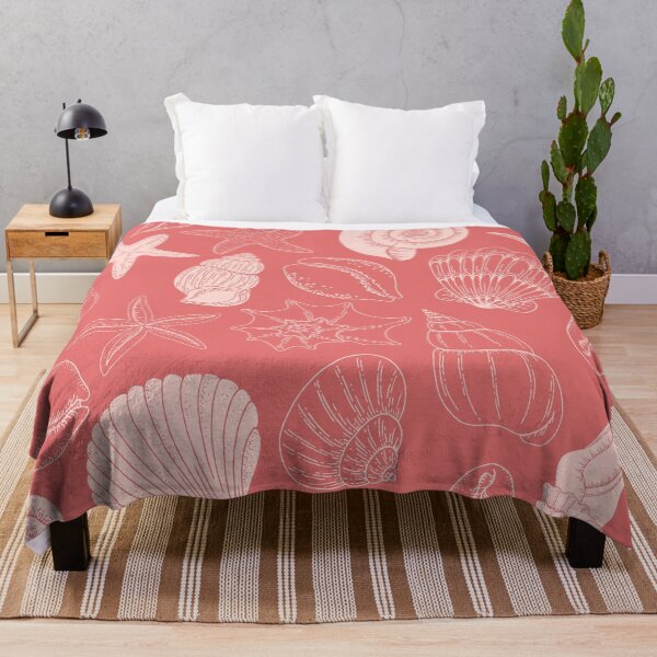 Item preview, Warm Pink Sea Shells and Starfish Pattern designed and sold by gimmesometees.