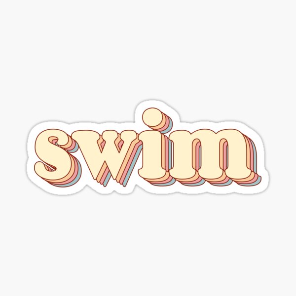 swim-word-art-sticker-by-arexus-redbubble