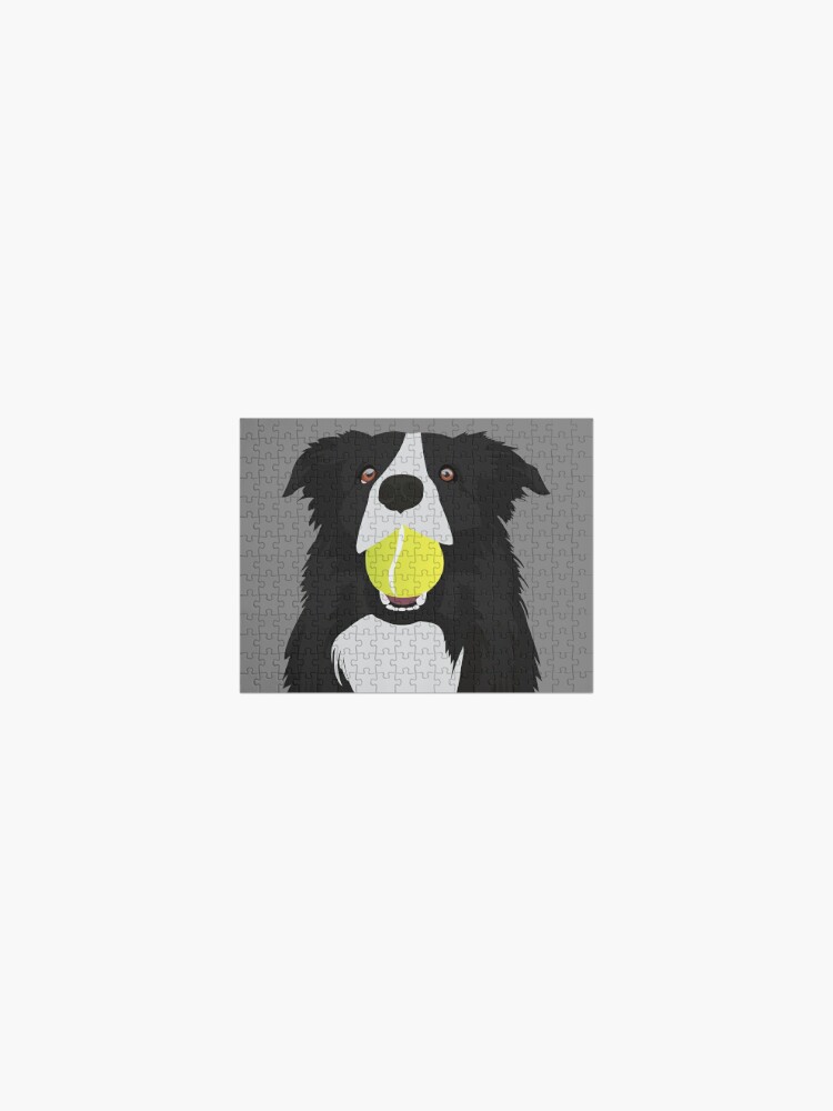 Wooden Puzzle Border Collie Toys Tennis Balls Light Blue 1000-Slice Puzzle for All Ages Gifts, Size: 1000pcs