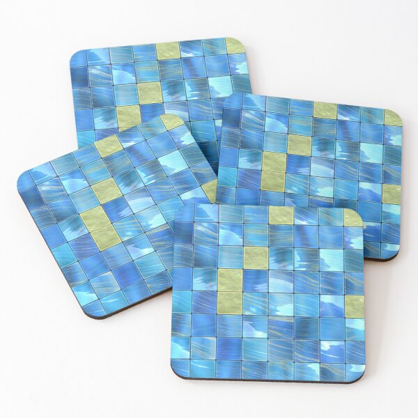 Item preview, Blue Golden Tiles designed and sold by Sybille-Yates.