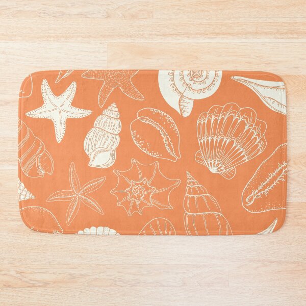 Item preview, Orange Creamiscle Seashells and Starfish Pattern designed and sold by gimmesometees.