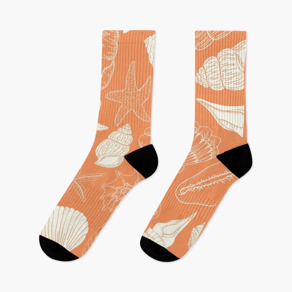 Item preview, Orange Creamiscle Seashells and Starfish Pattern designed and sold by gimmesometees.