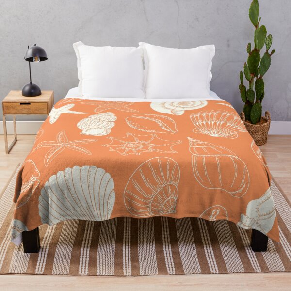 Item preview, Orange Creamiscle Seashells and Starfish Pattern designed and sold by gimmesometees.