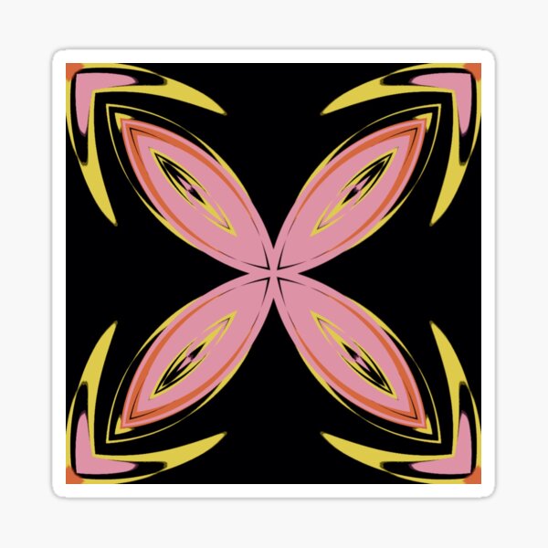 Pink and yellow diamonds Sticker