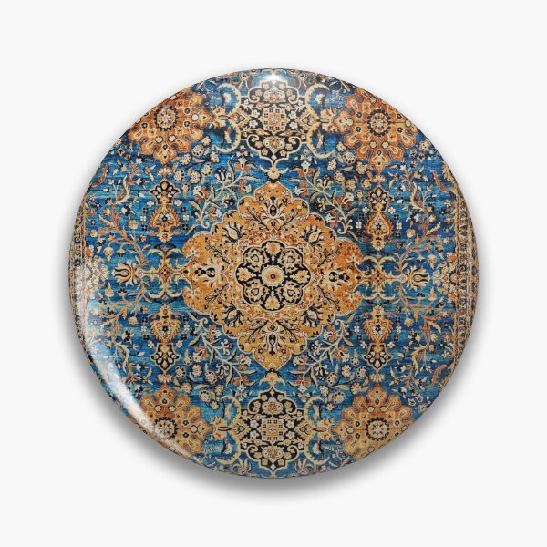Item preview, Antique Blue Persian Kirman Rug Print designed and sold by Vicky Brago-Mitchell®.
