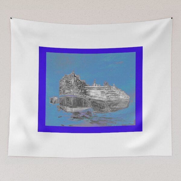 Item preview, Elbphilharmonie and the Queen Mary in blue designed and sold by Nicole Leidenfrost.