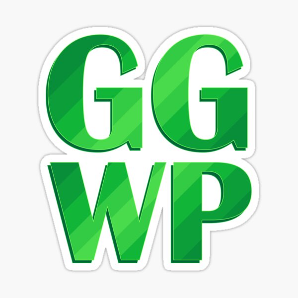 GGWP - Good Game Well Played - Red Box Logo Sticker for Sale by  ClicheGamer