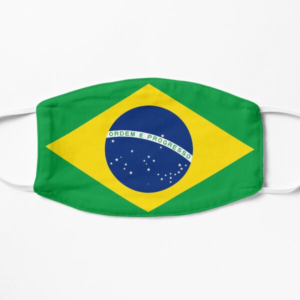 Brazil Flag Flat Mask
