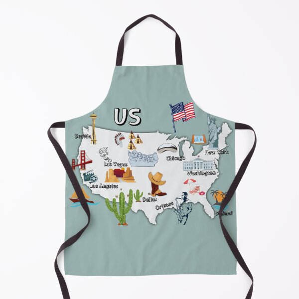 Item preview, United states map, major cities names USA map  national symbols and landmarks  designed and sold by mashmosh.