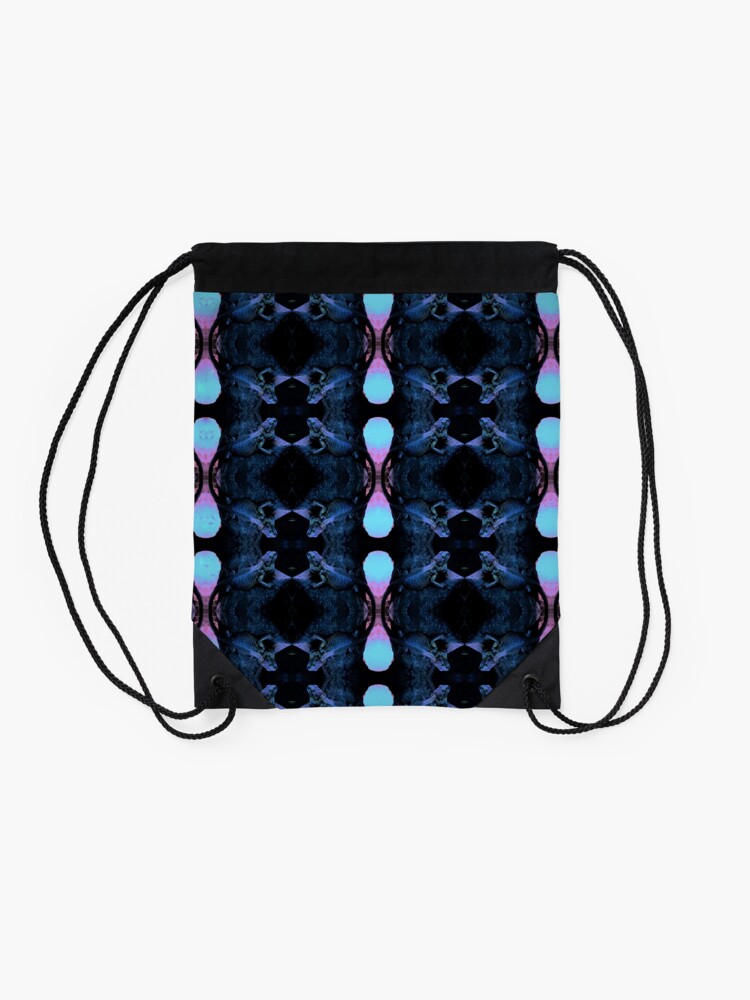 Alternate view of Psychedelic Bearded Dragon Pattern Drawstring Bag