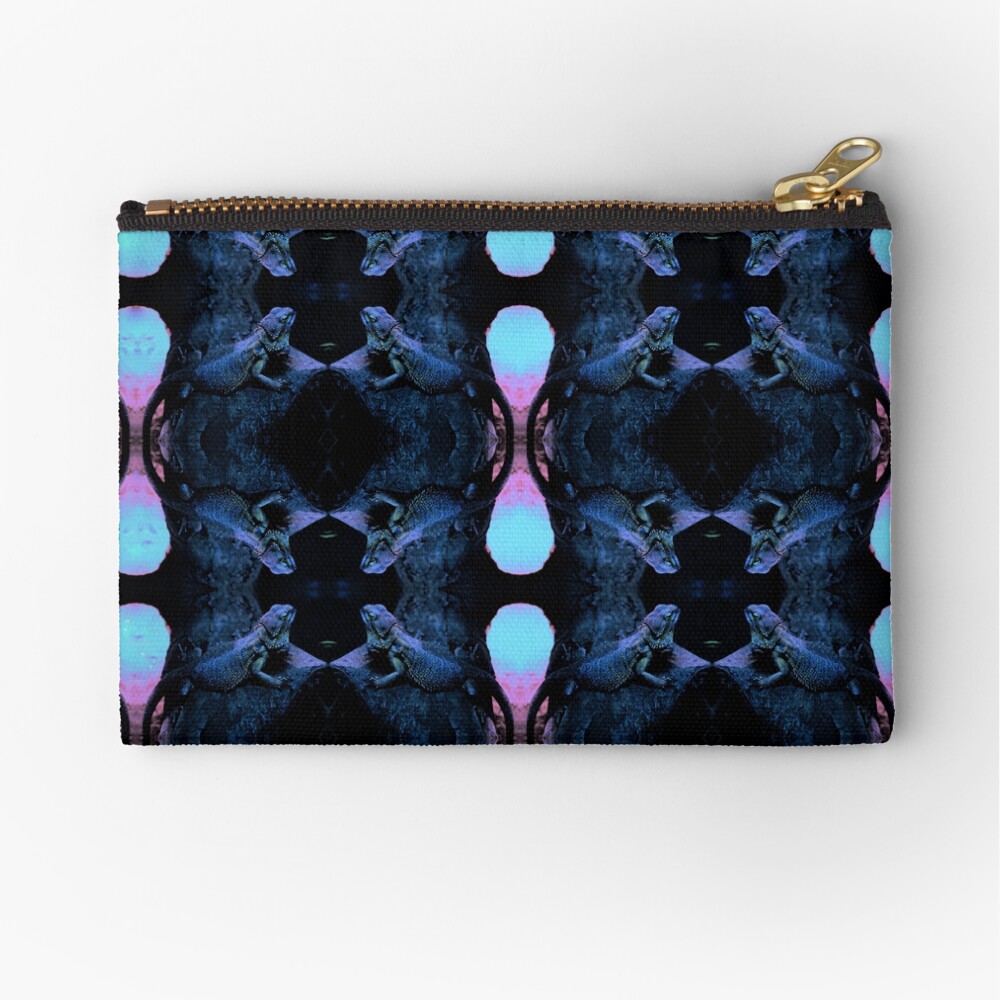 Psychedelic Bearded Dragon Pattern Zipper Pouch