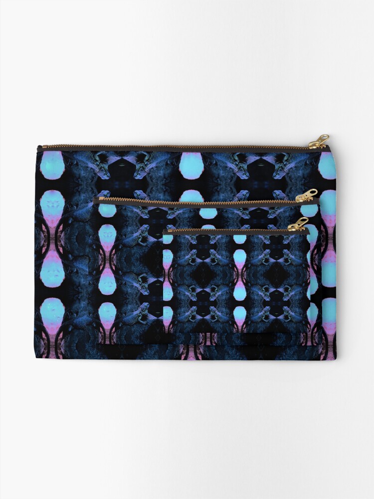 Alternate view of Psychedelic Bearded Dragon Pattern Zipper Pouch