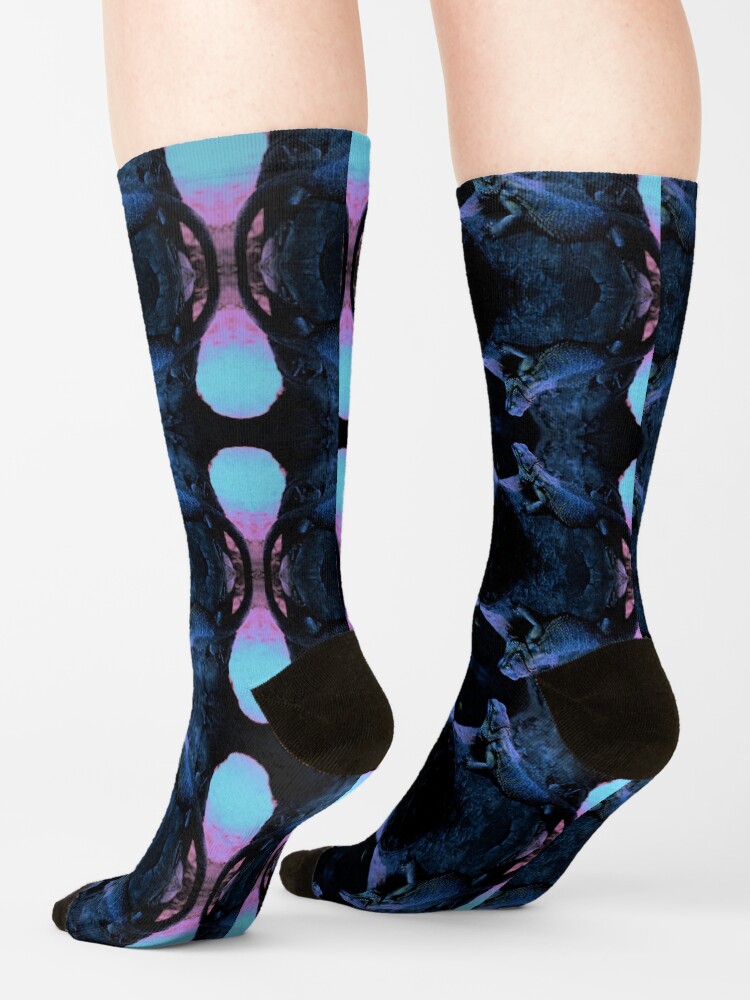Alternate view of Psychedelic Bearded Dragon Pattern Socks