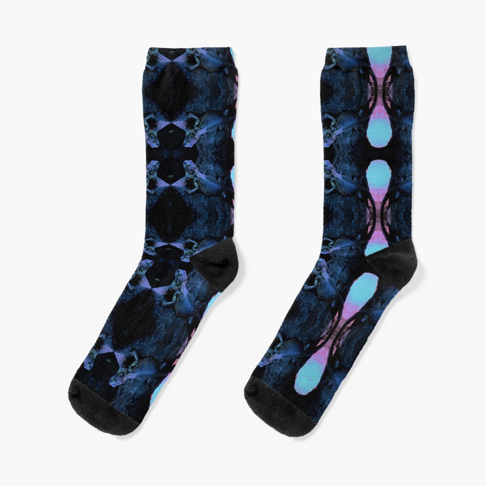 Psychedelic Bearded Dragon Pattern Socks